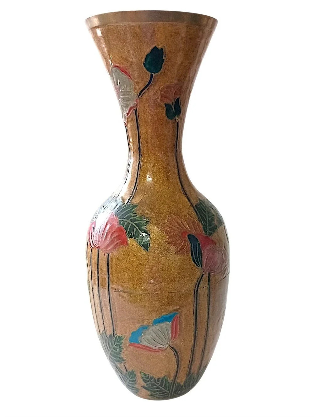 Vintage enameled brass